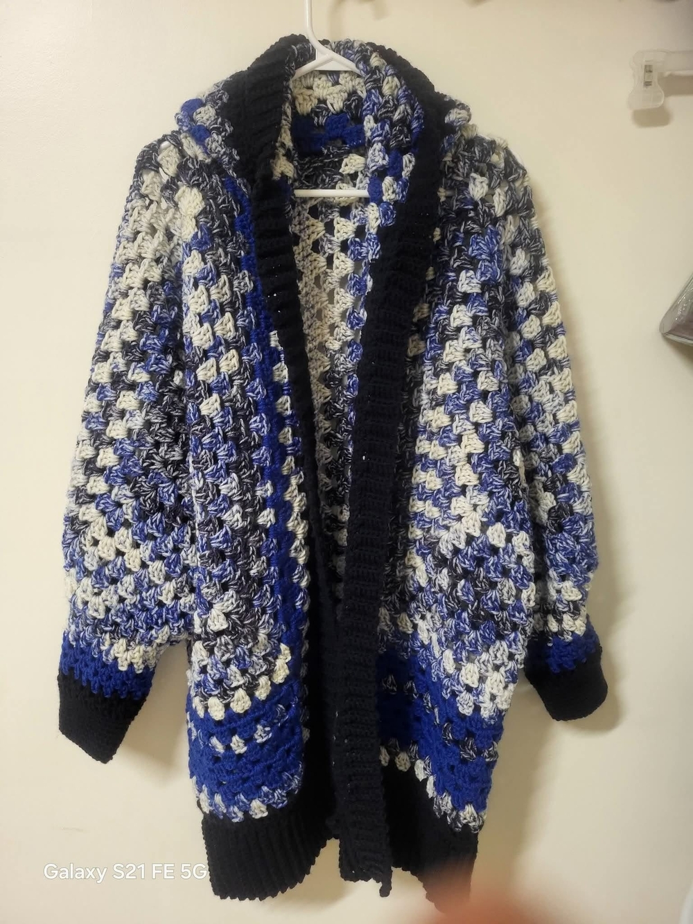 Cozy Crochet Open-Front Cardigan Sweater - Homemade